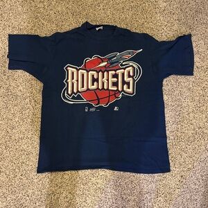 Vintage Starter Houston Rockets T-Shirt - Navy